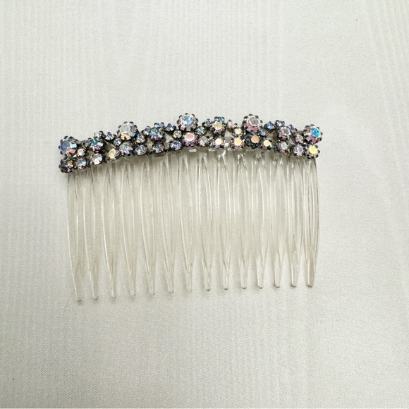 Vintage Accessories - Vintage Aurora Borealis Crystal Rhinestone Side Hair Comb